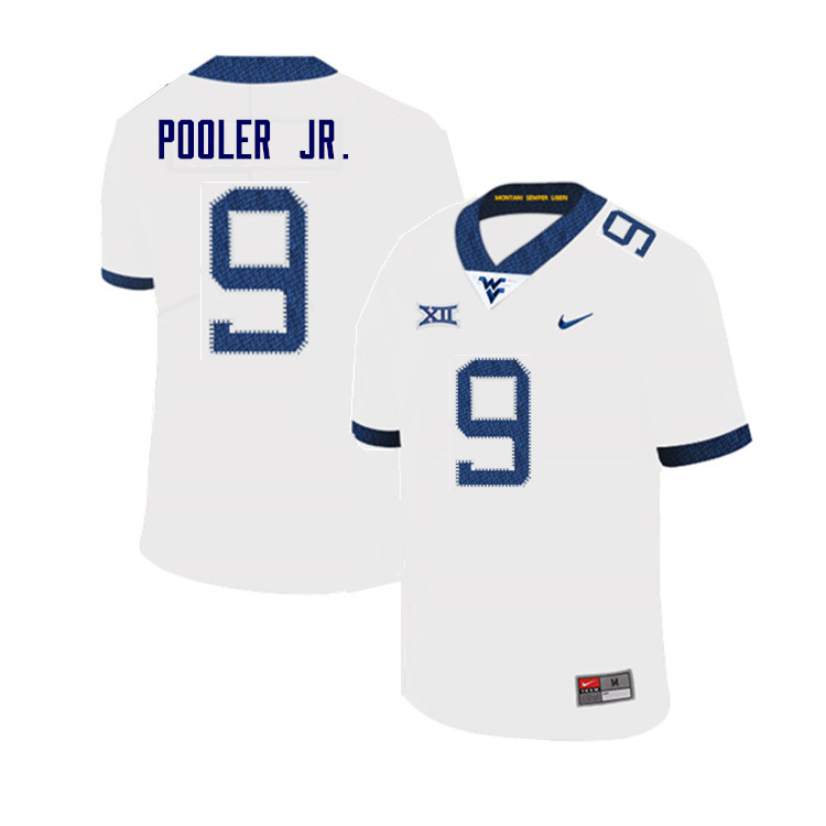 Men #9 Jeffery Pooler Jr. West Virginia Mountaineers College Football Jerseys Sale-White